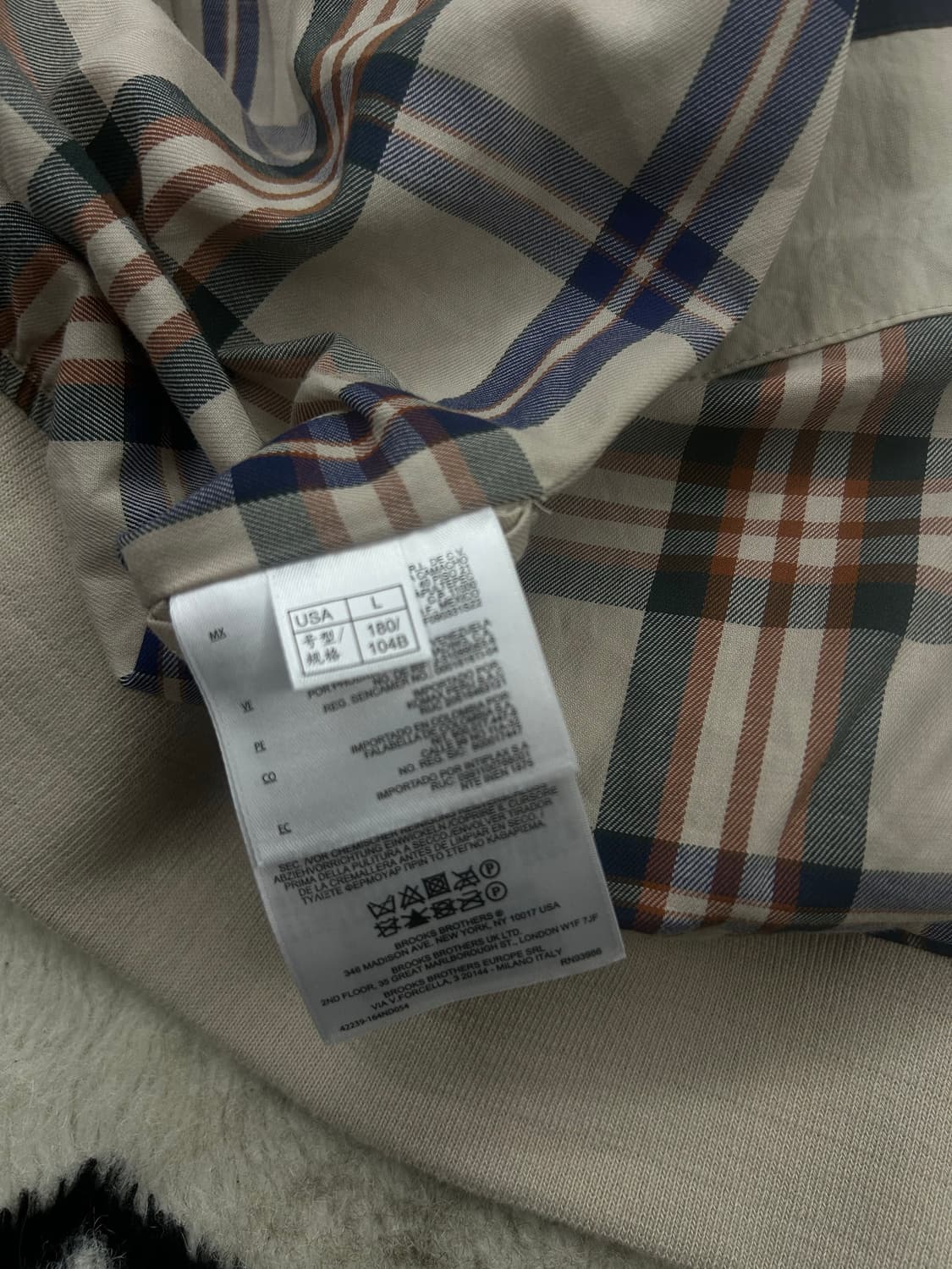 [한국XL]브룩스브라더스 나일론 코튼 헤링턴 자켓/아이보리 상품이미지7