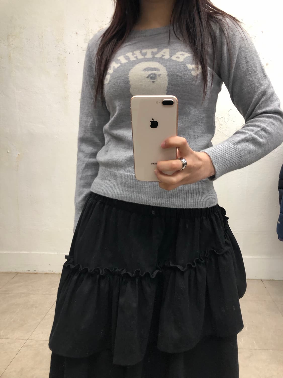 딱붙핏!!!! 베이프 그레이 니트 상품이미지3