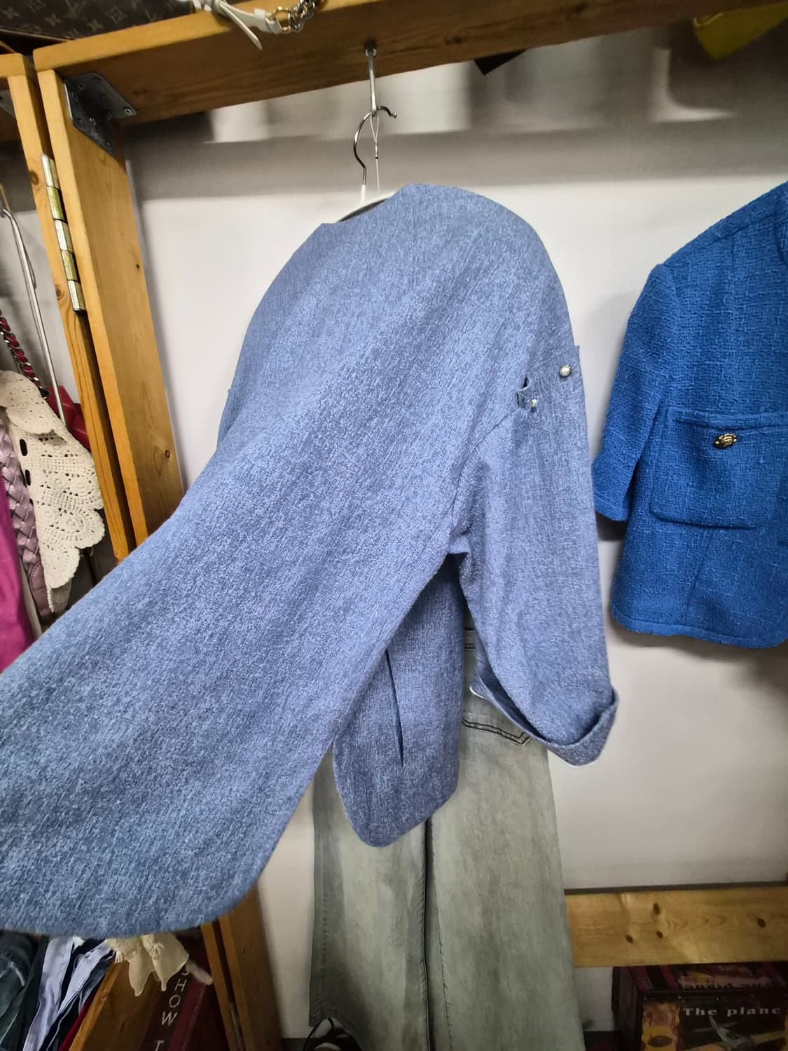 나이스클랍 진주 포인트 자켓 상품이미지8