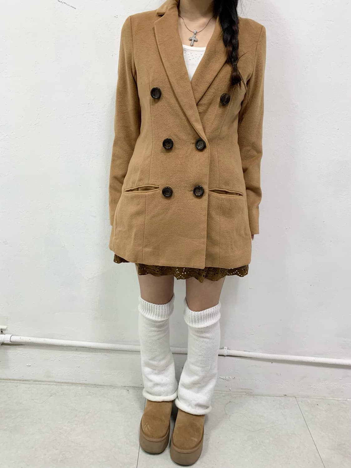 [SORRIDERE] 소리데레 라떼갸루 리락쿠마 미디 코트 상품이미지3