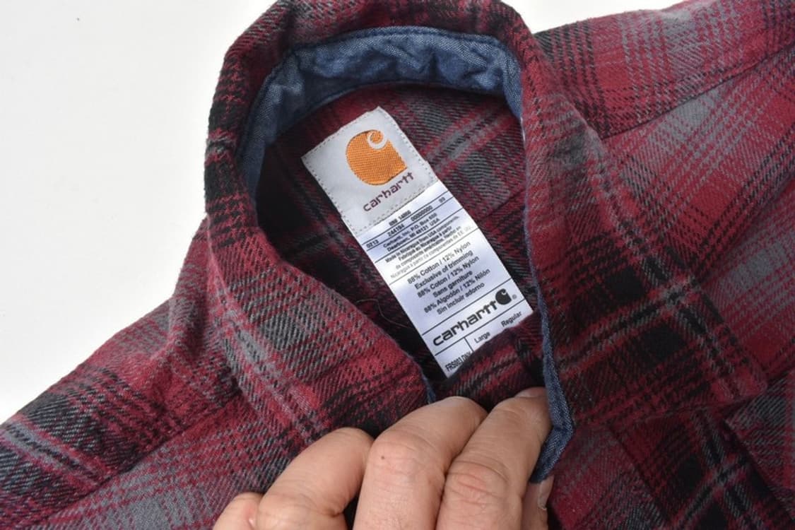 칼하트 모직 체크 워크 셔츠 남방 L N1312 상품이미지5