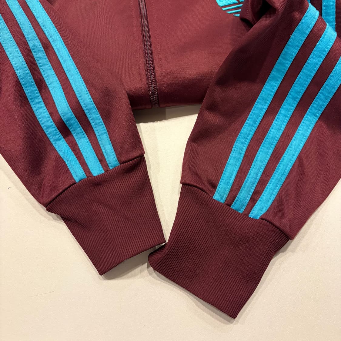 [90] 13s 아디다스 파이어버드 삼선 트랙탑 버건디/블루 B534 상품이미지7
