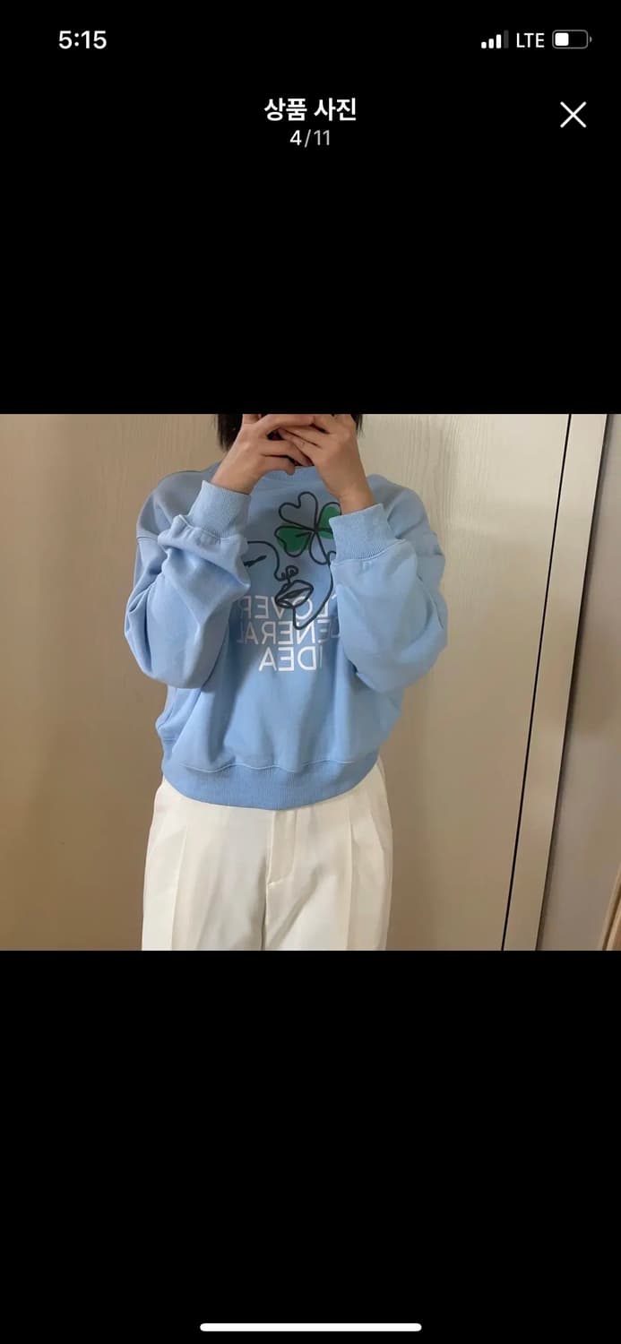 (새상품급)제너럴아이디어 스카이블루 맨투맨 상품이미지3