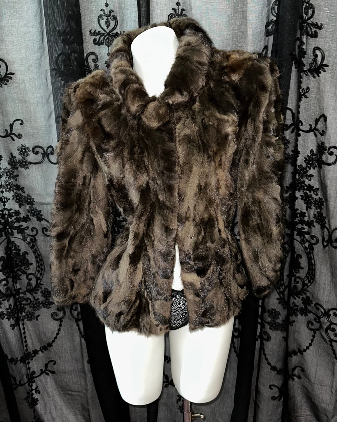 Deep Brown Mink Fur Jacket 상품이미지5