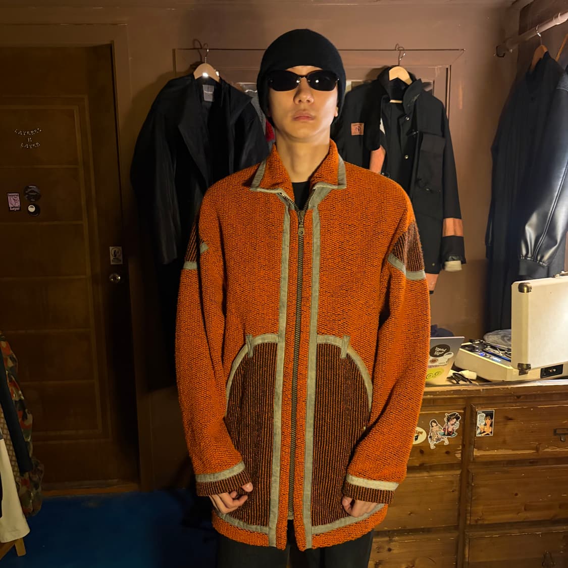 SELDOM ORIENTAL ORANGE WOOL ZIPUP JACKET 상품이미지2