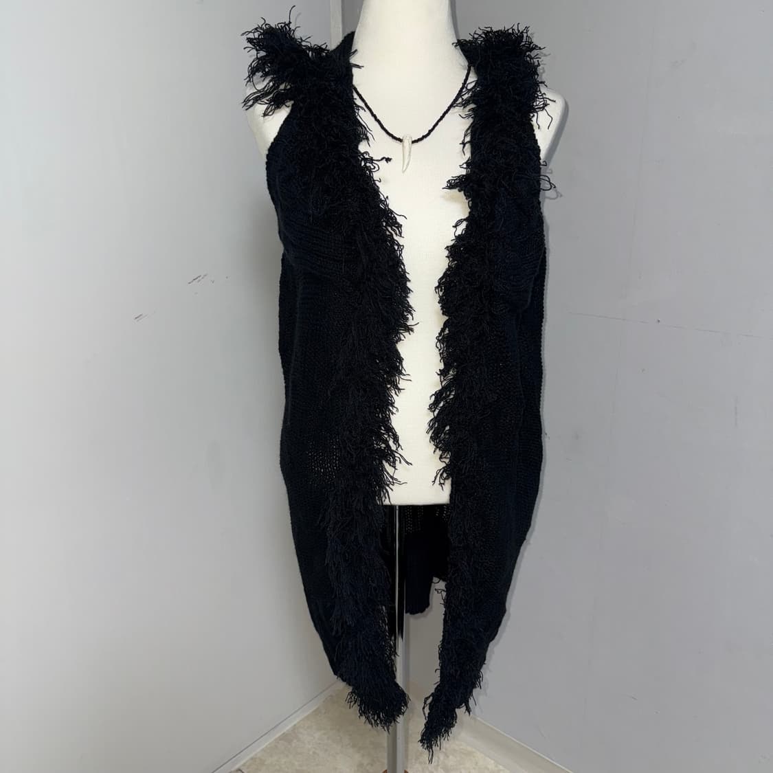 니트 후드 조끼 히피 오리엔탈  상품이미지2