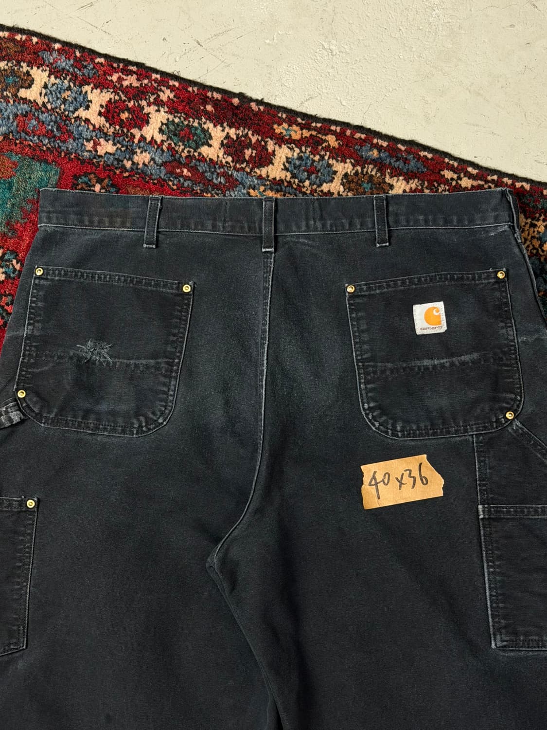 OG USA Made 칼하트 B01 더블니 블랙 칼하트 썩블니 좀비 상품이미지6