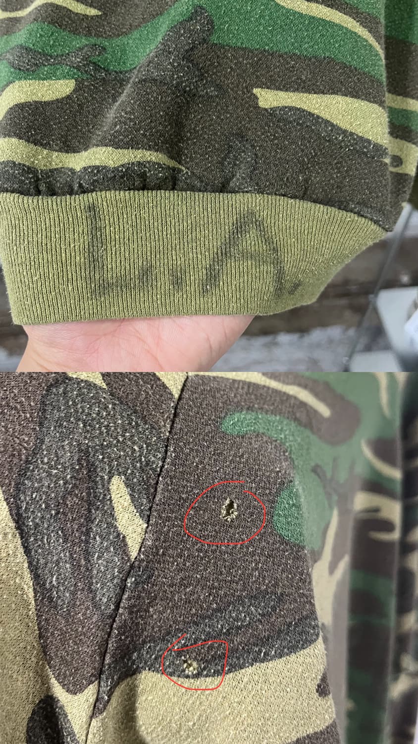 90s Woodland camo long slv (USA made) 상품이미지6