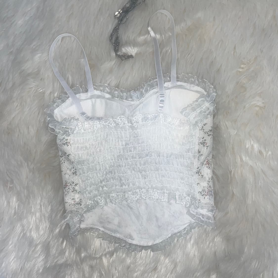 Vtg 페어리플라워레이스나시엔젤슬리브리스레이어드란제리 멜빌스컬프터핀터깔 상품이미지2