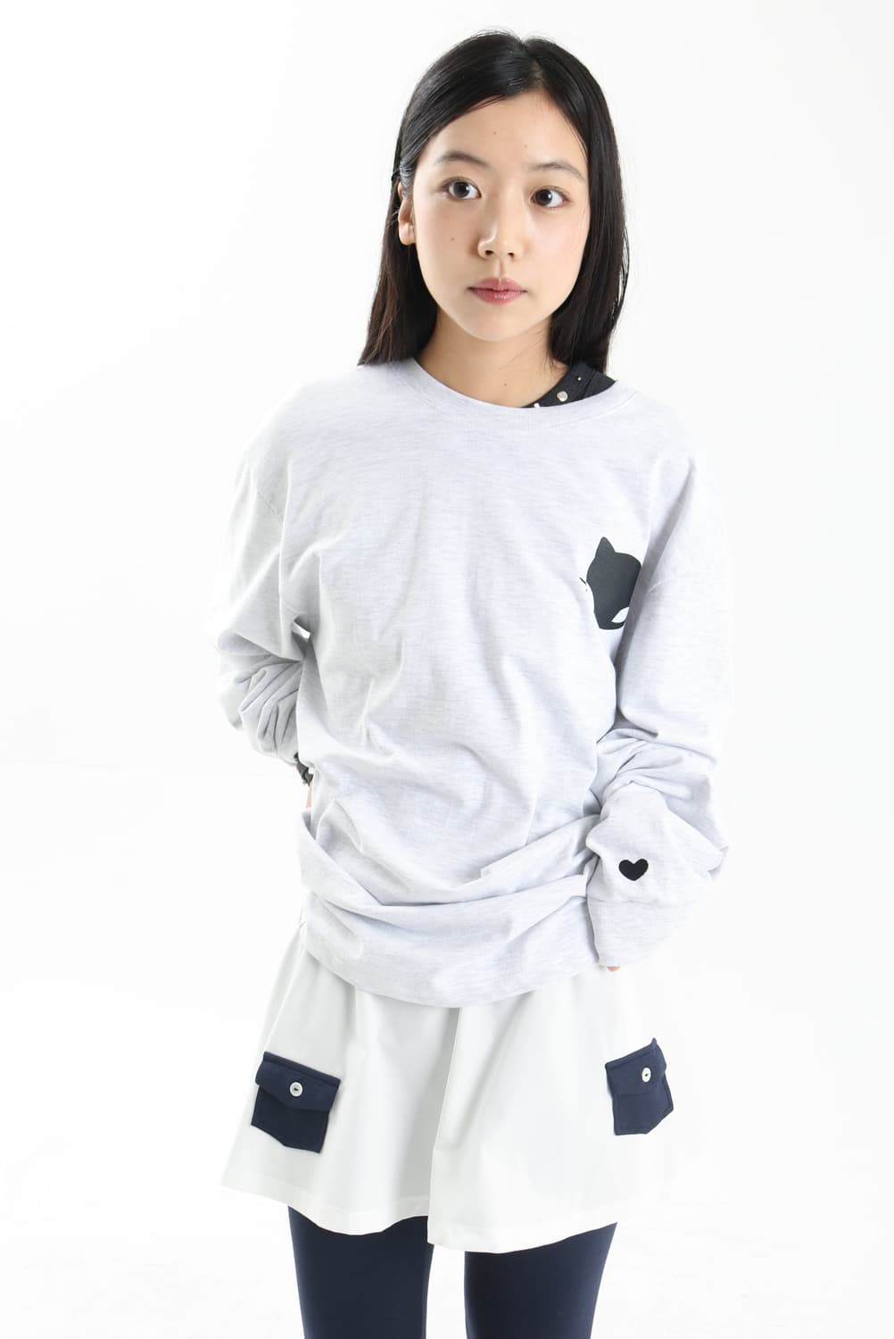 나비버스 Cherry Long Sleeve Top_Light Grey 상품이미지5