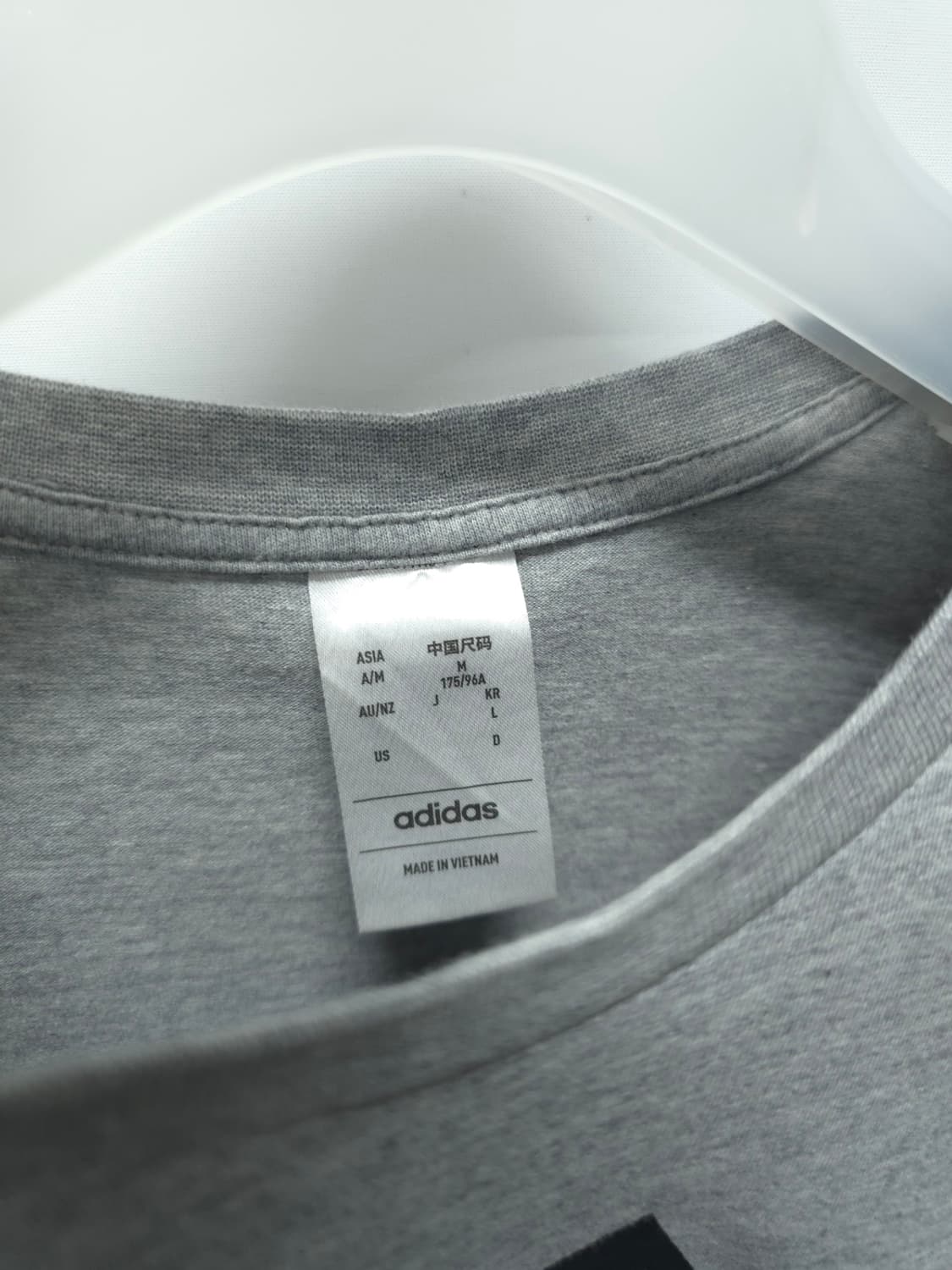 아디다스 빅로고 멜란지 그레이 반팔 티셔츠 (95) 상품이미지5