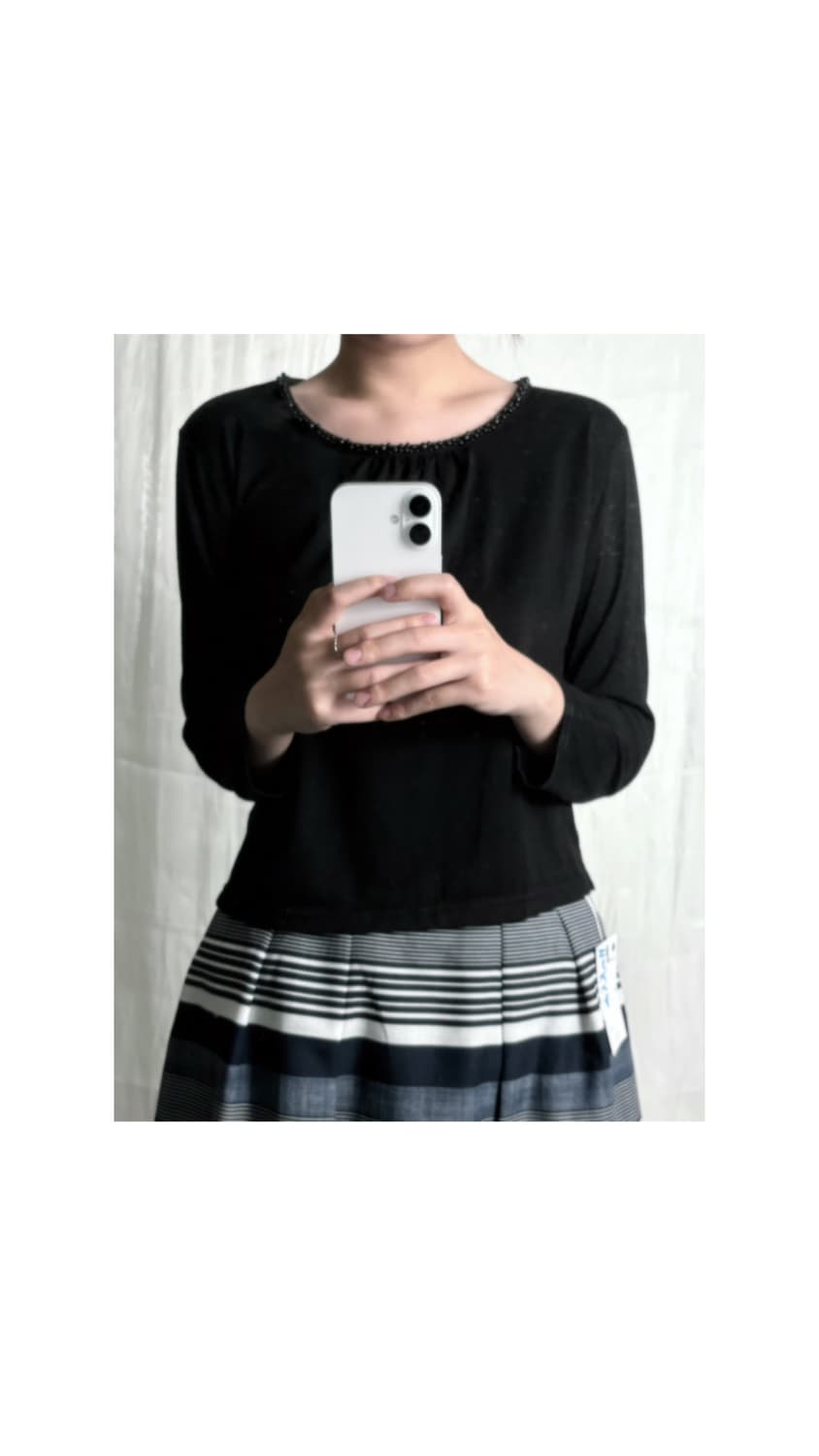 Blue Stripe Midi Skirt 상품이미지2