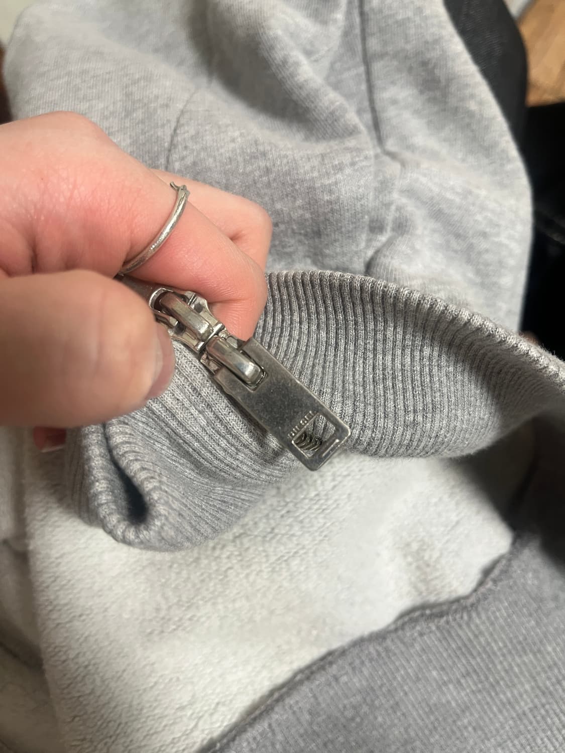 디젤 머슬핏 풀지퍼 후드집업 그레이 상품이미지6