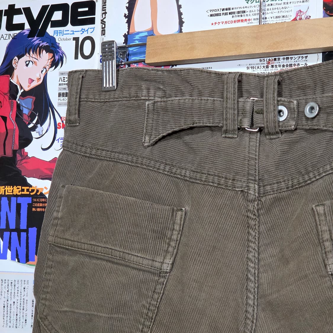 JPN 빈티지 카키브라운 신치백 코듀로이 팬츠 상품이미지3