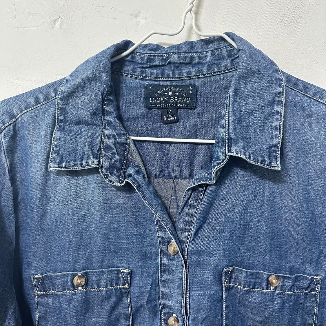 (M) 럭키브랜드 데님 롱 셔츠 청셔츠 상품이미지2
