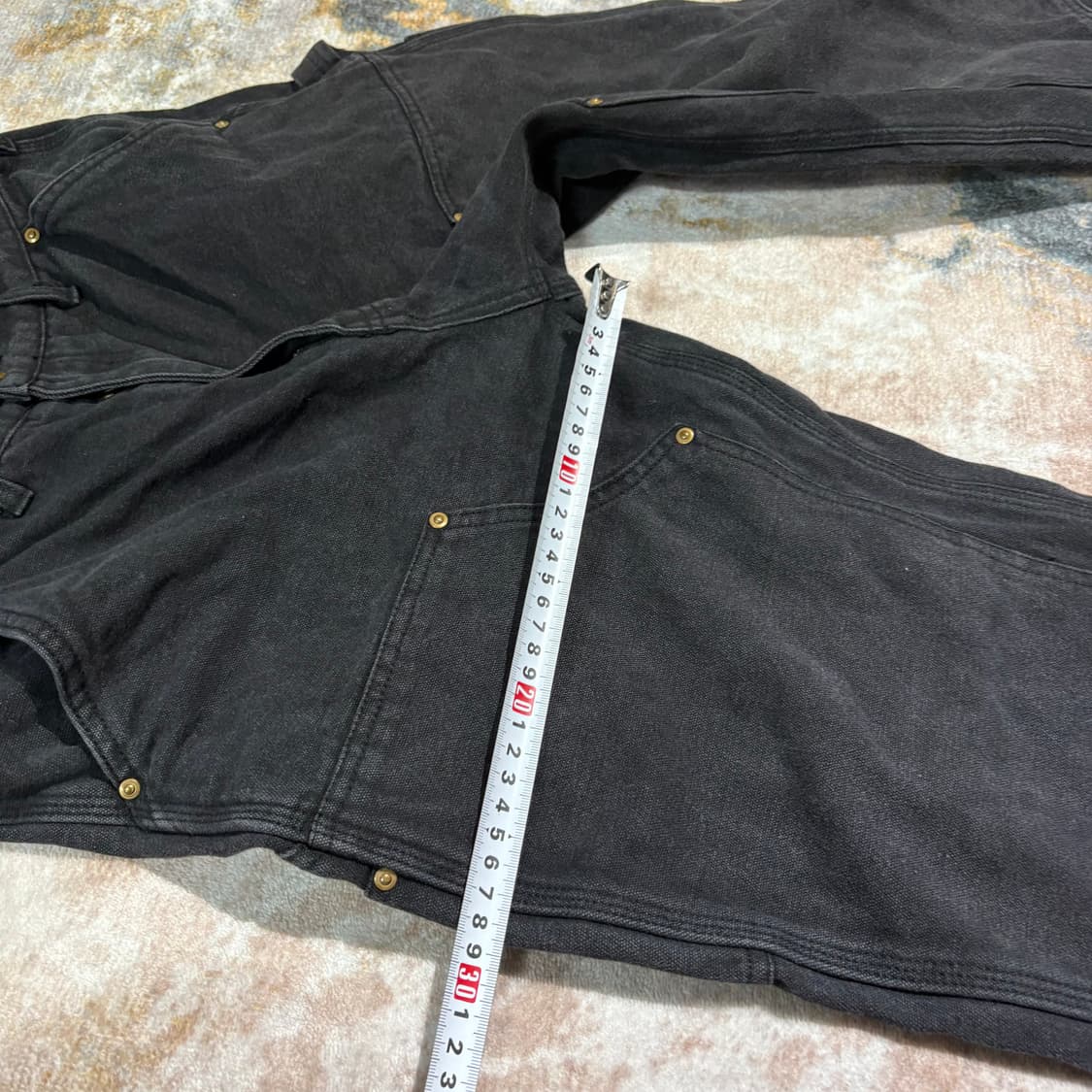 칼하트 더블니 빈티지 B01-BLK 데님 워크팬츠 상품이미지9