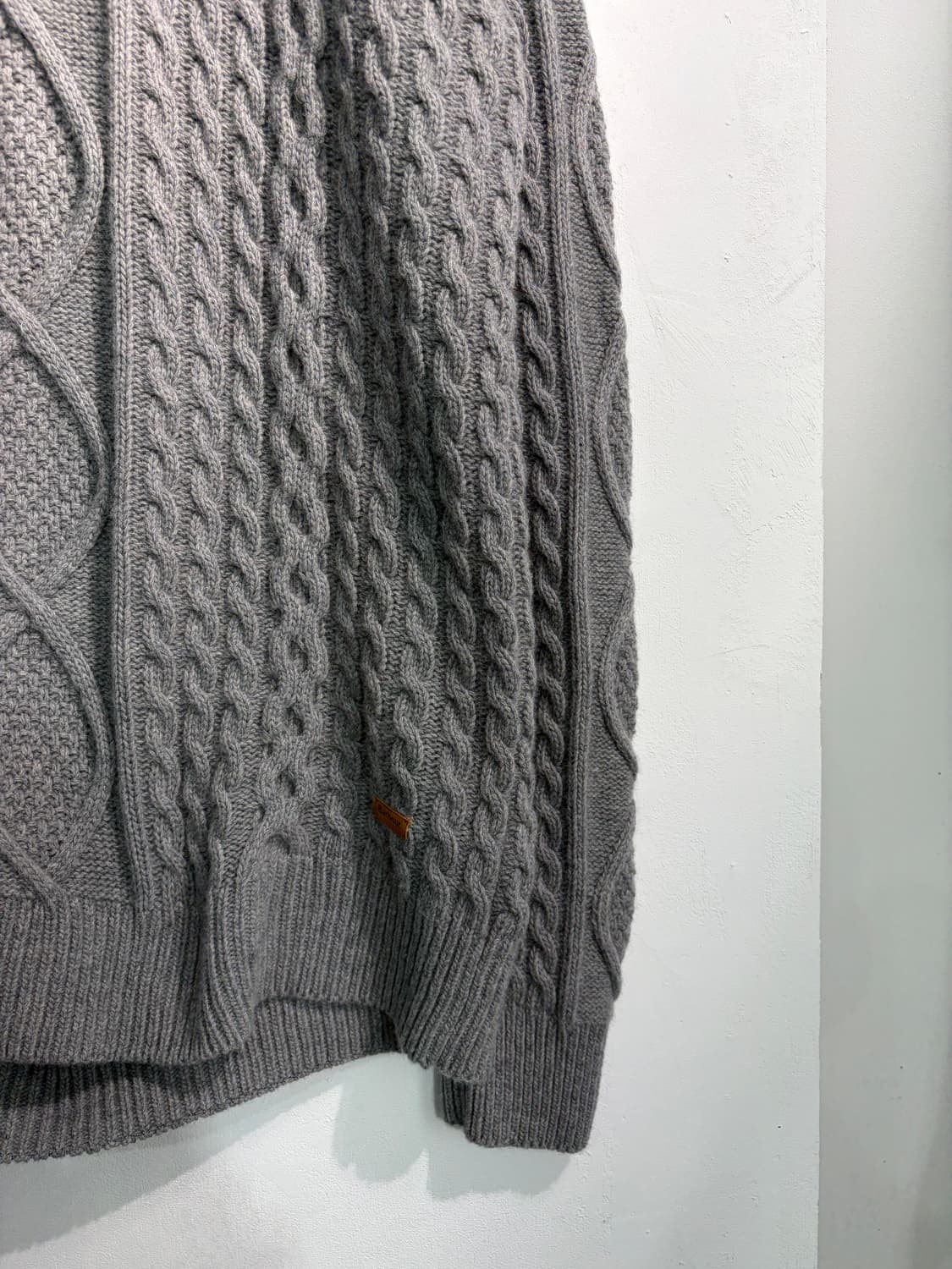 Barbour 바버 울100% 아란니트 2XL 상품이미지4