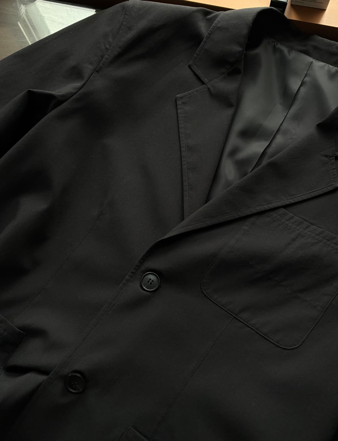 (XL) 드로우핏 릴렉스드 오피스 CN 블레이저 [BLACK] 판매 상품이미지9