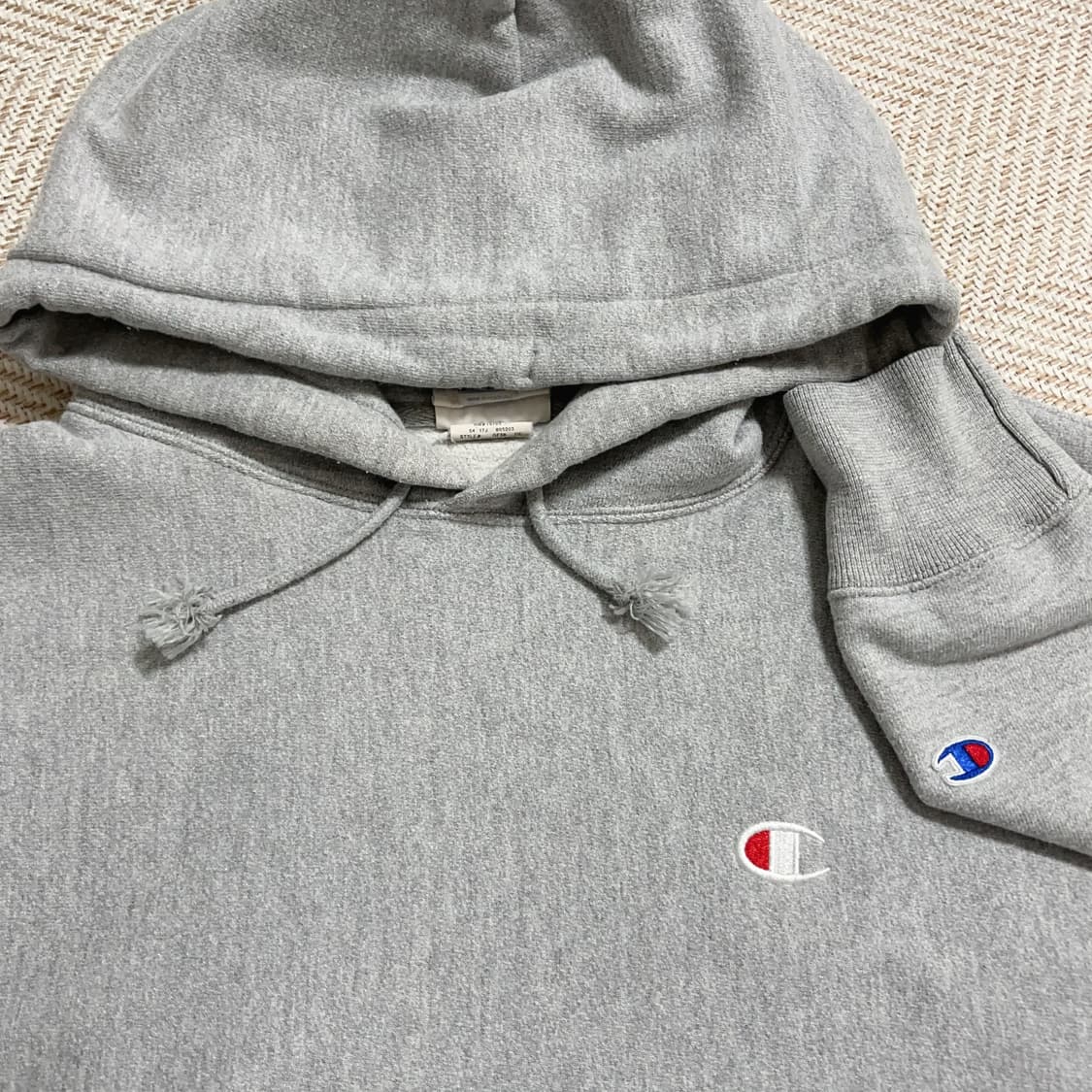 [정품] 챔피온 그레이 투로고 기모 후드티 [ XXL ] 상품이미지3