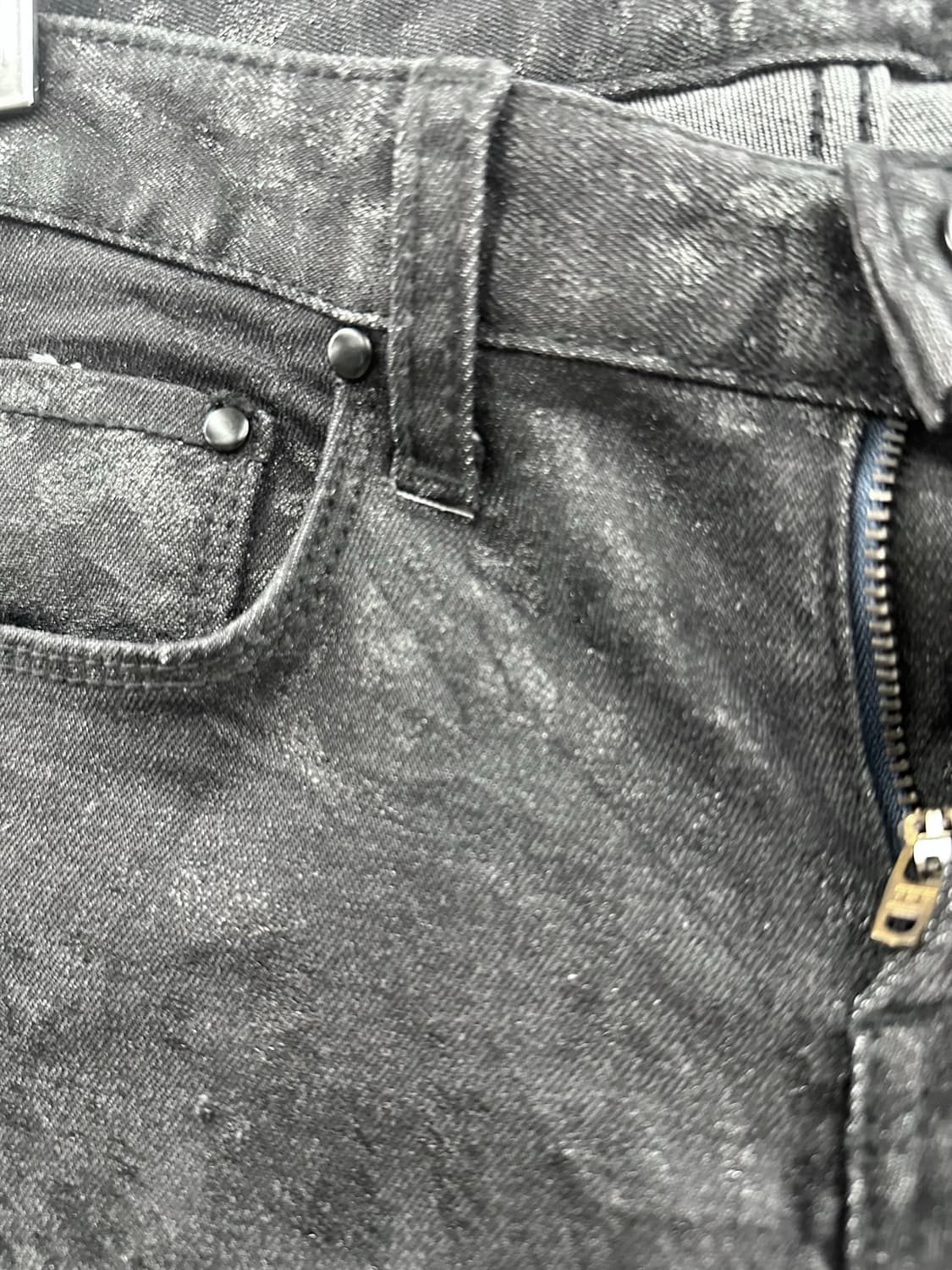 Leopard waxed skinny jeans 상품이미지5