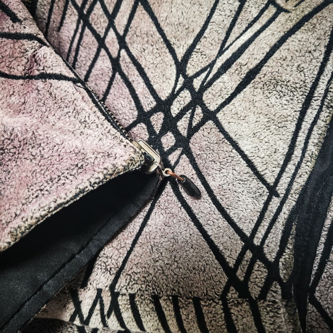 '90s Elegance Abstract Grid Full Zip Ves 상품이미지4