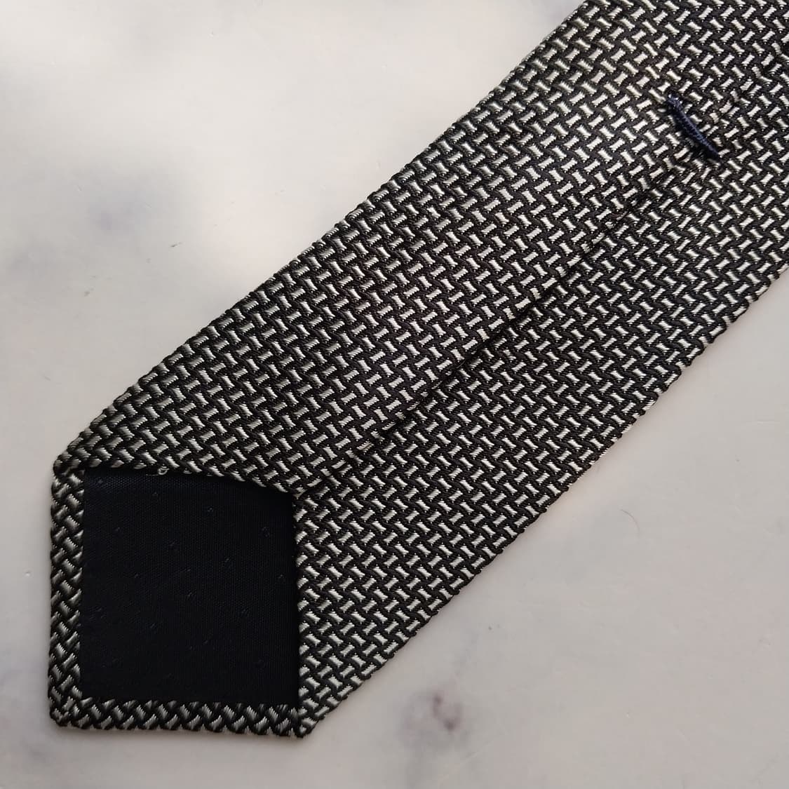 TIME 타임 넥타이 블랙 직조 패턴 5.2cm A+등급 K2282
 상품이미지5