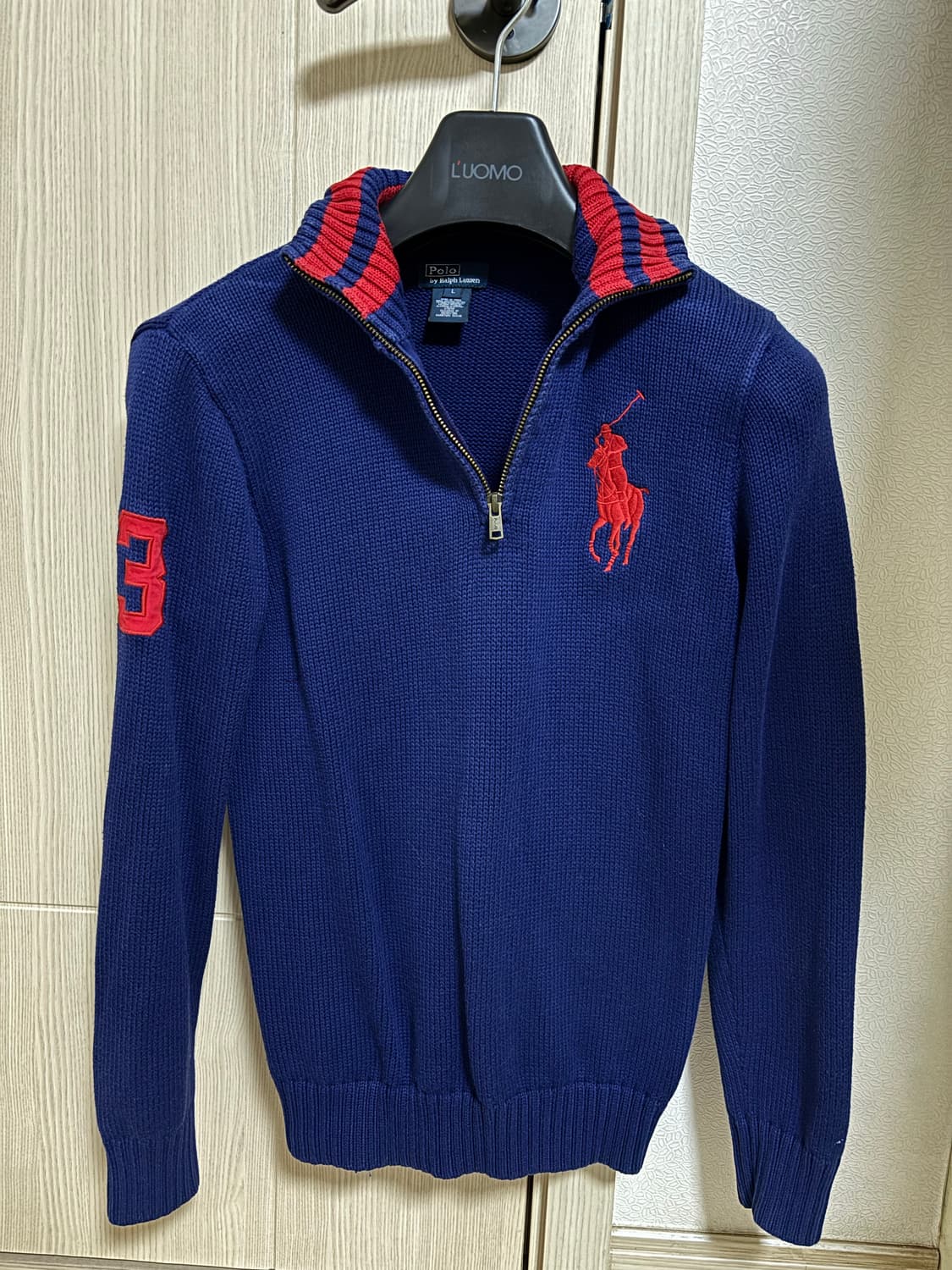 폴로랄프로렌 니트 반집업 상품이미지1