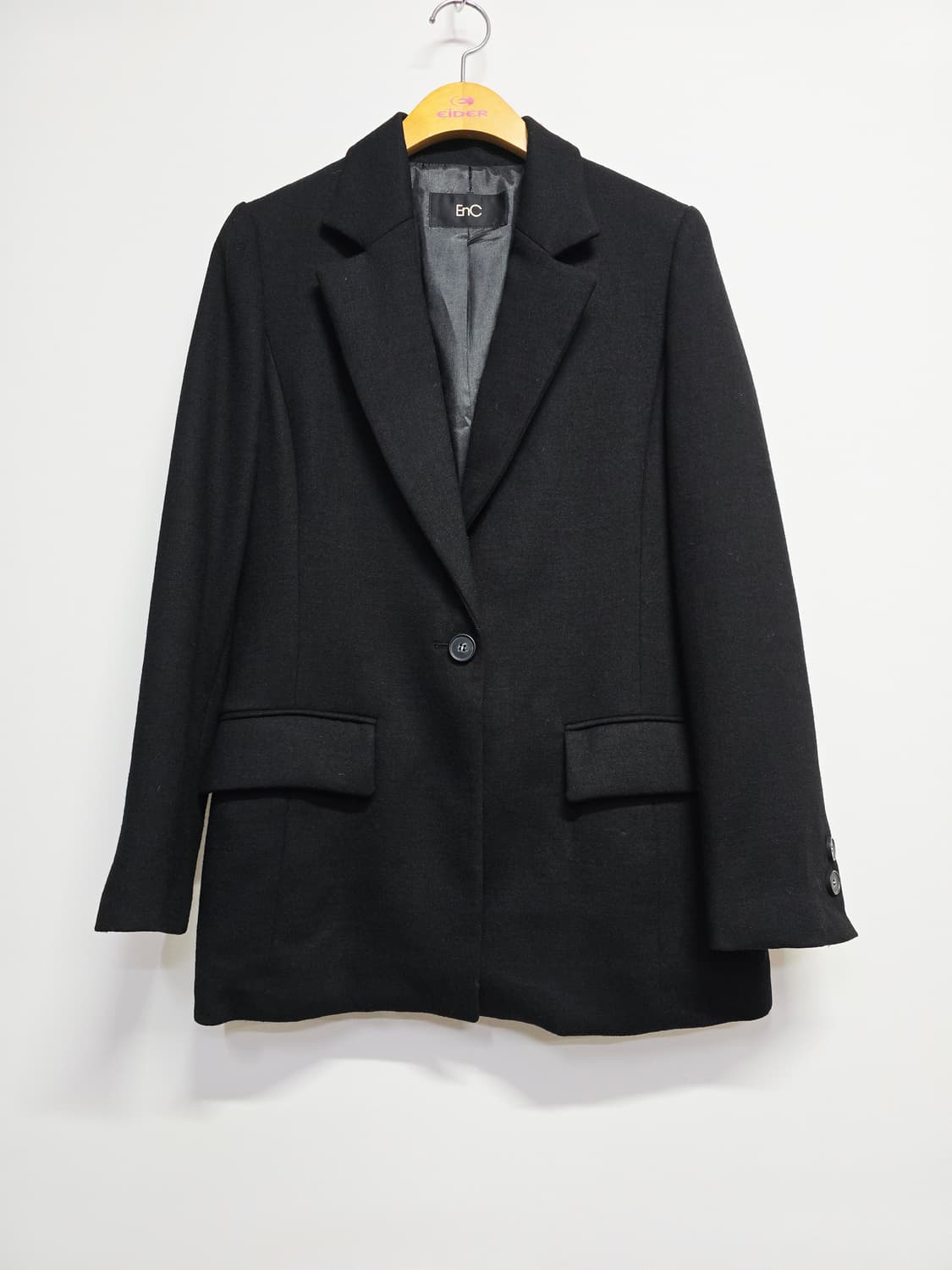 EnC 블랙 여성 모직 자켓 상품이미지1