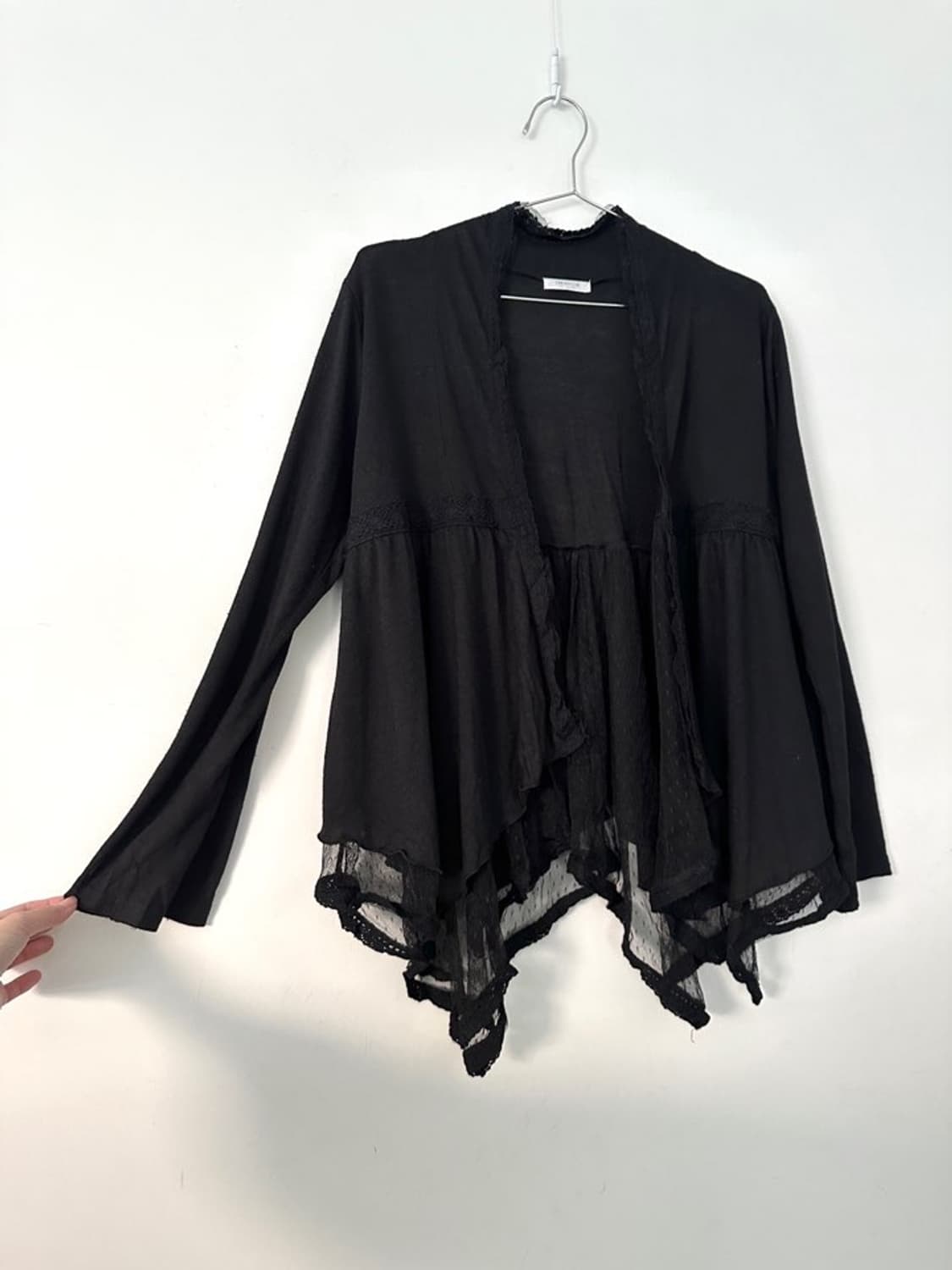 Sheer & dot point open cardigan  상품이미지4