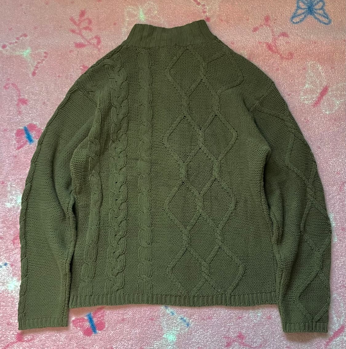 A.A.R unbalance knit zipup  khaki brown 상품이미지2