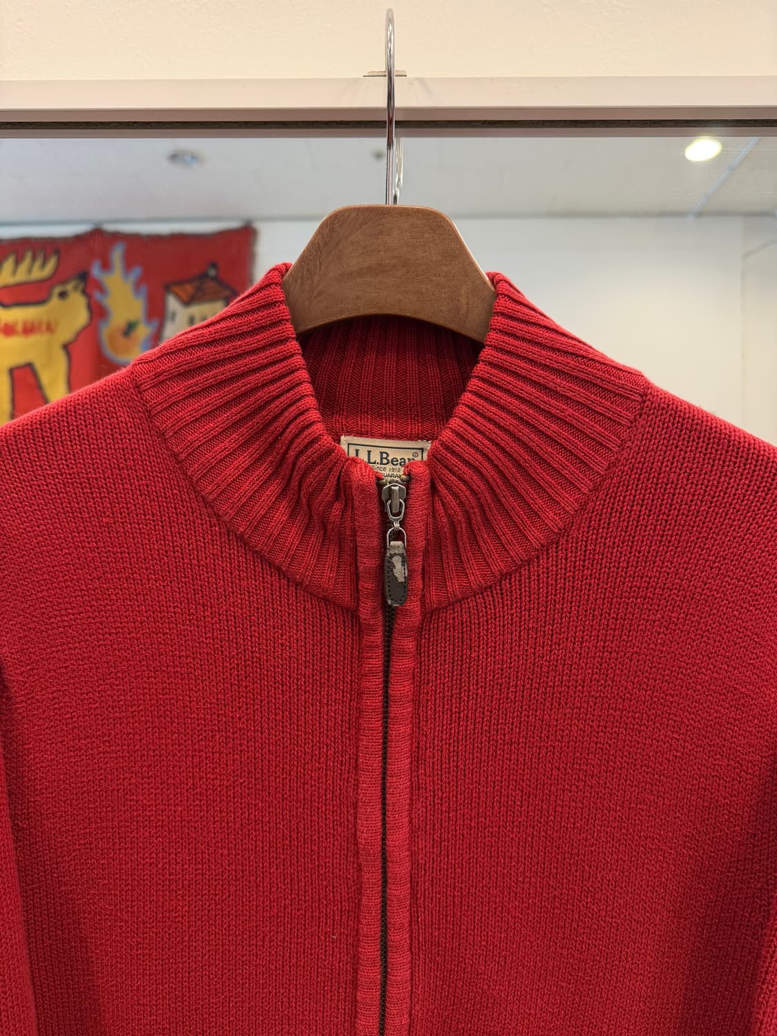 00s L.L.Bean 엘엘빈 코튼 니트 집업 상품이미지2