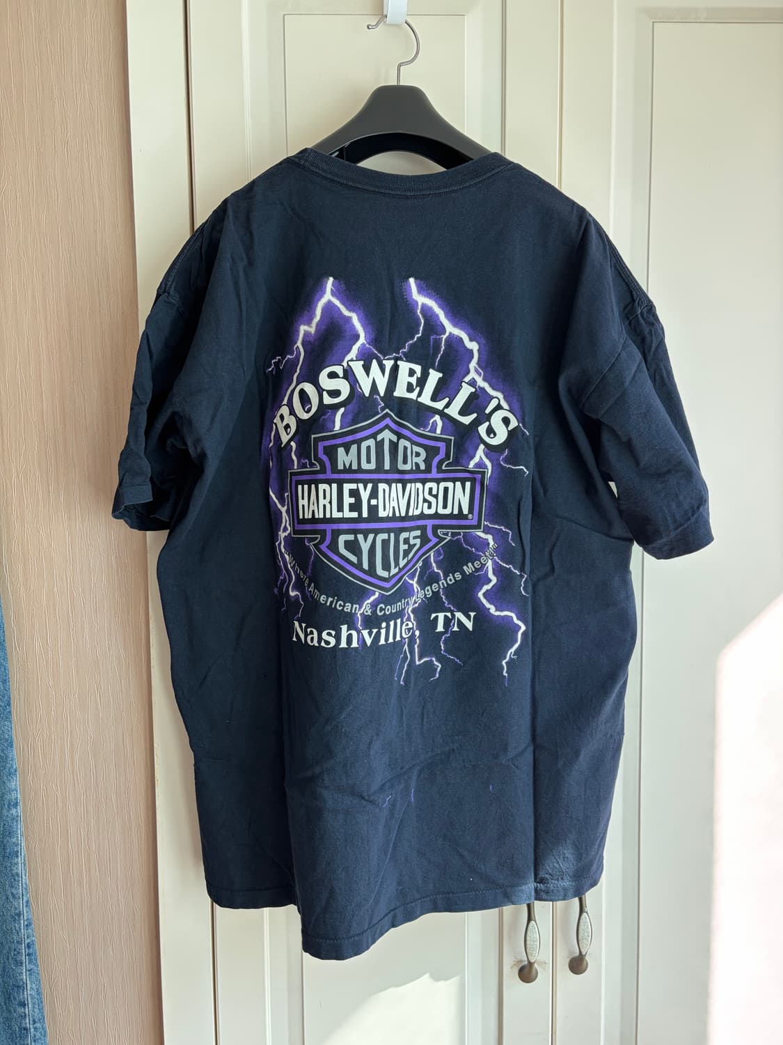 할리데이비슨 퍼플 번개 프린팅 반팔 티셔츠 xxxl 사이즈 상품이미지2