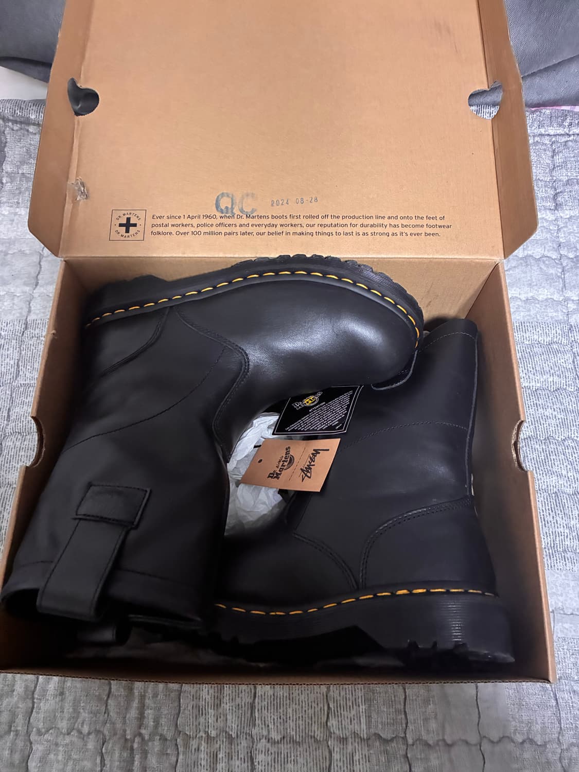 닥터마틴x스투시 데콘 엔지니어부츠 블랙 260 상품이미지6