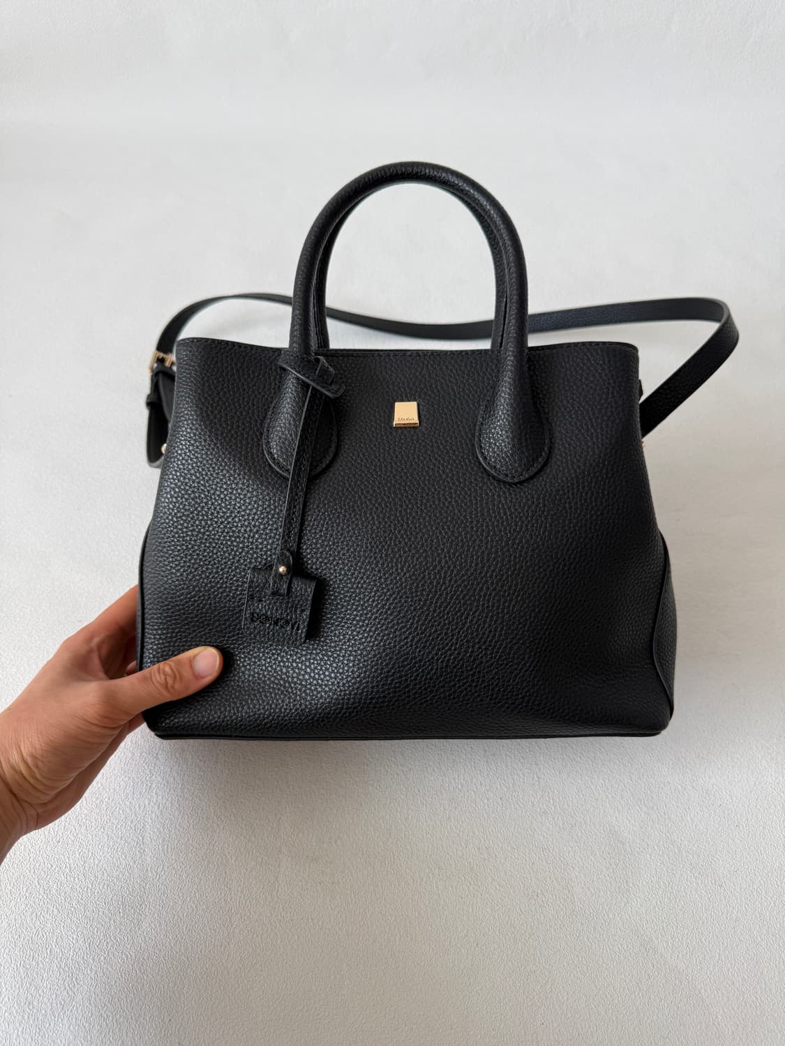 Pre owned 레더 핸드백(크로스 가능) 상품이미지1