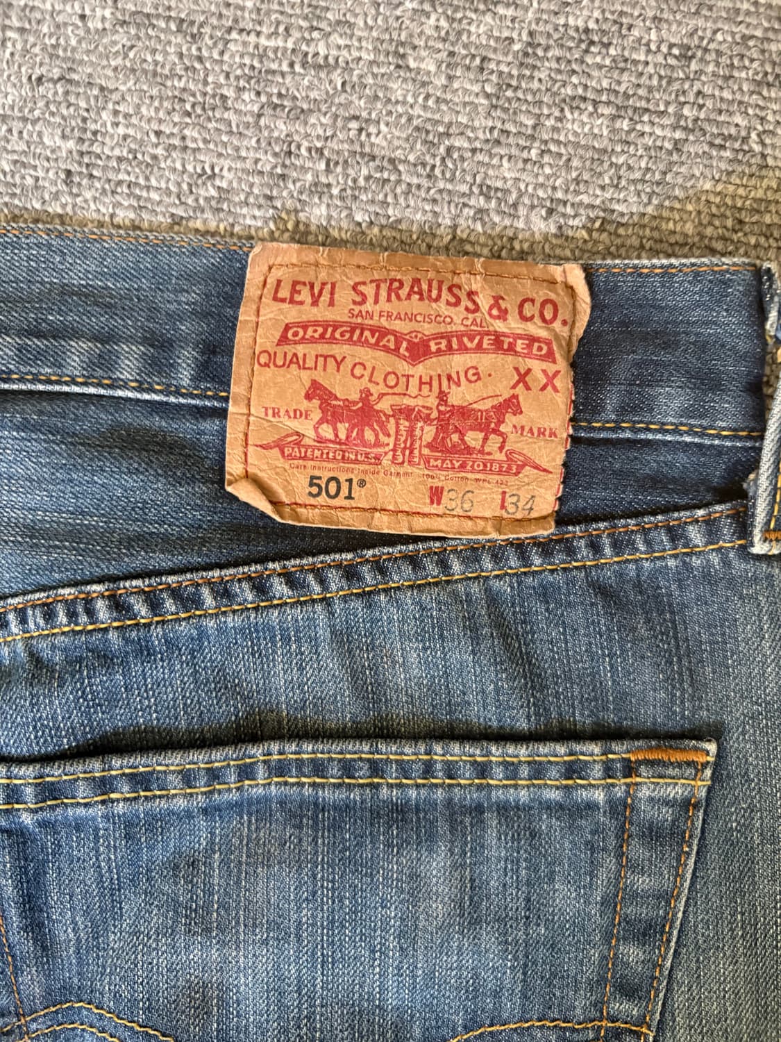 [W36 L34] 리바이스501 데님팬츠/ 19 상품이미지6