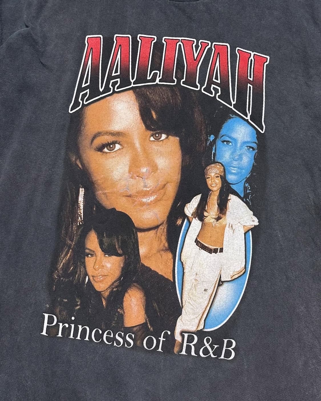 알리야 Aaliyah 페이드 프린팅 롱슬리브 티셔츠 상품이미지4