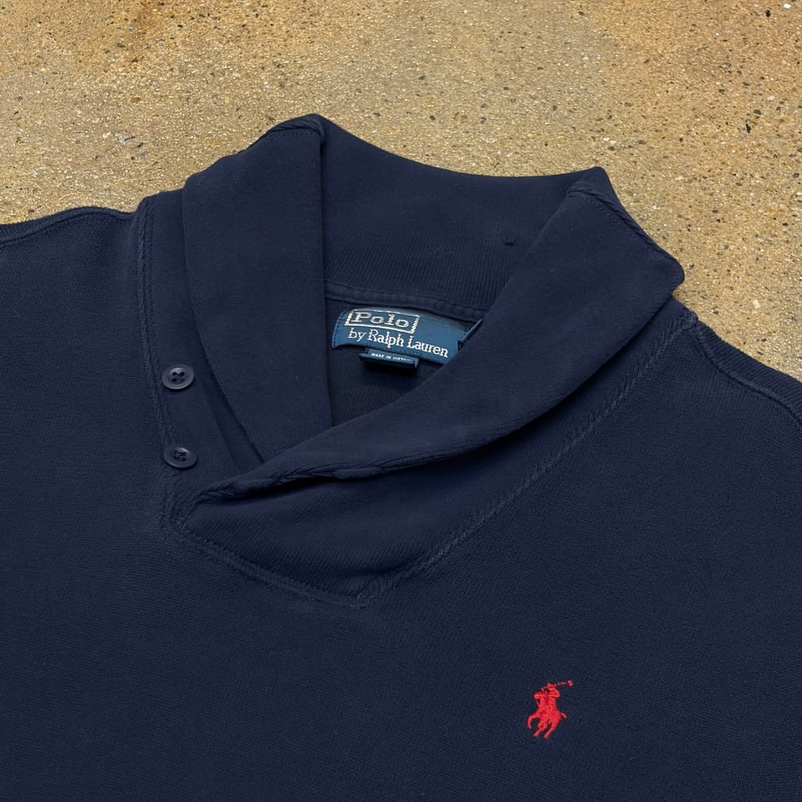 90s USA 미국 빈티지 폴로랄프로렌 숄카라 코튼 니트 상품이미지4