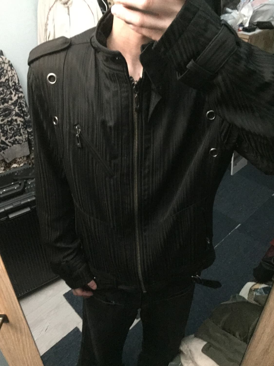 Bareback Realdress 아일렛 하이넥 집업 자켓 상품이미지3