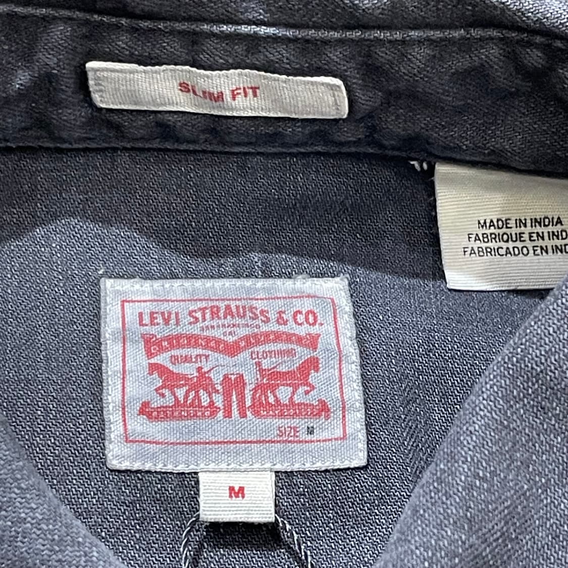 (M) Levi's 리바이스 코튼 블랙 웨스턴 셔츠 상품이미지6