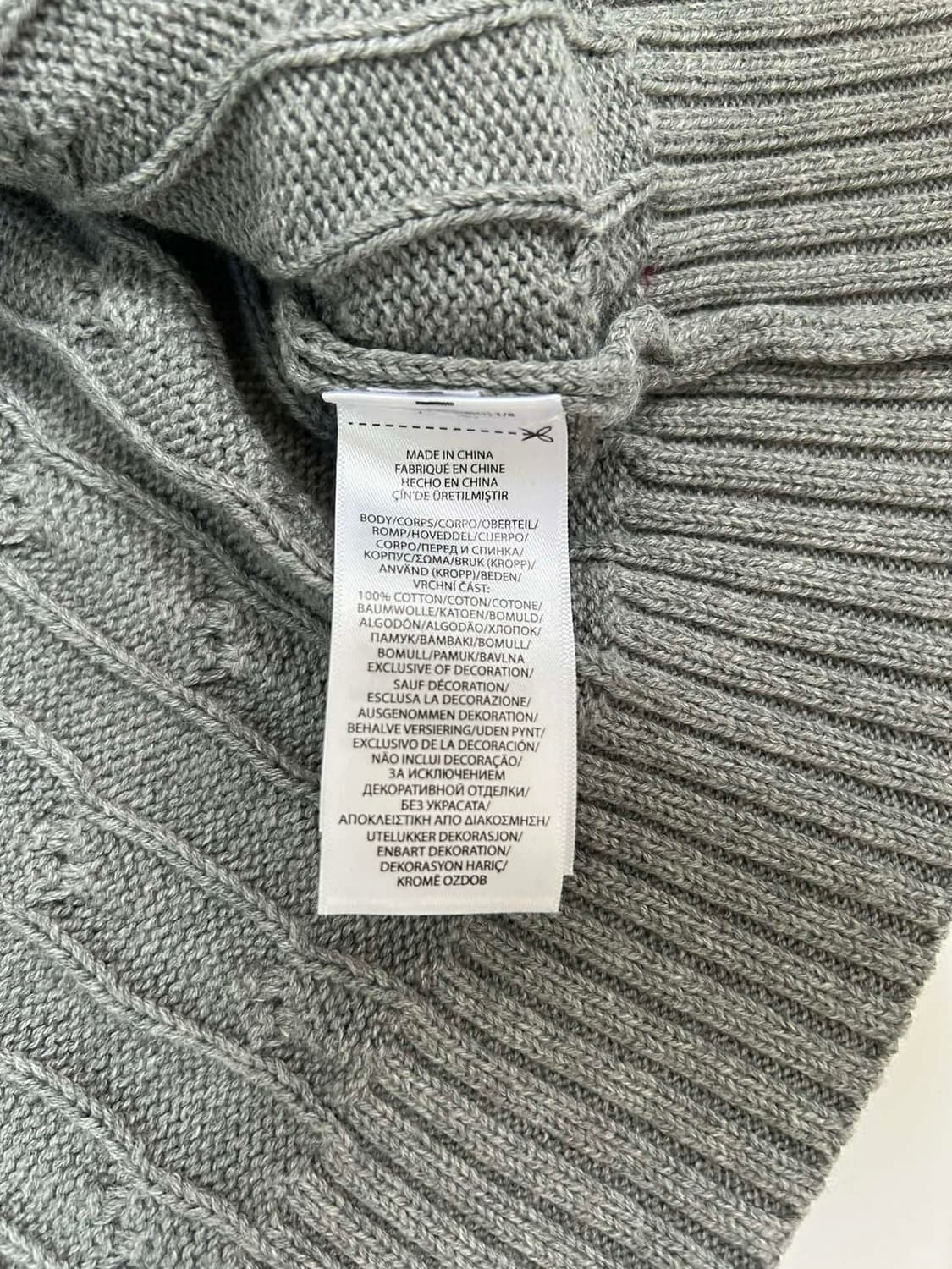 [M] 폴로 랄프로렌 케이블 코튼 니트 스웨터 그레이 상품이미지5