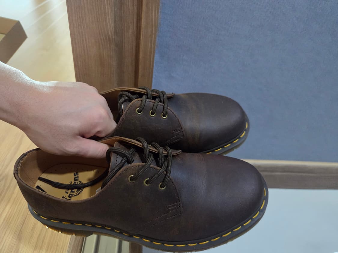 [260] 닥터마틴 1461크레이지 홀스 3홀 빈티지브라운 다크 브라운 상품이미지2