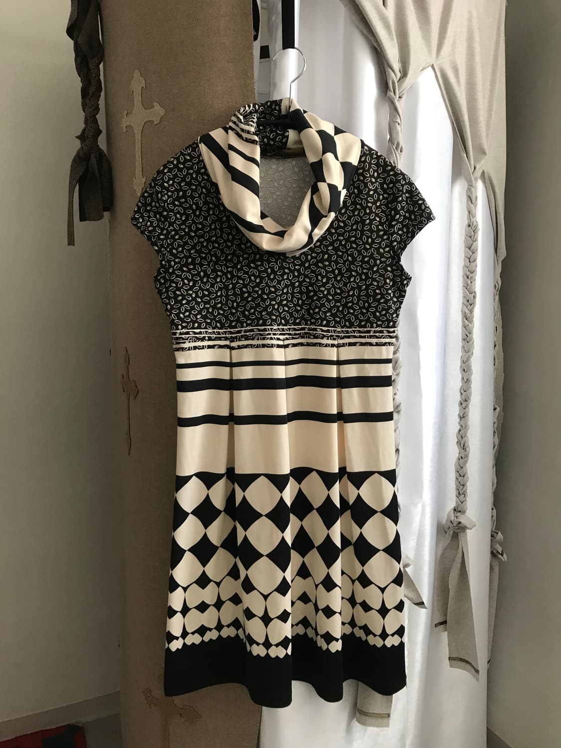 vintage turtle neck pattern one-piece 상품이미지9