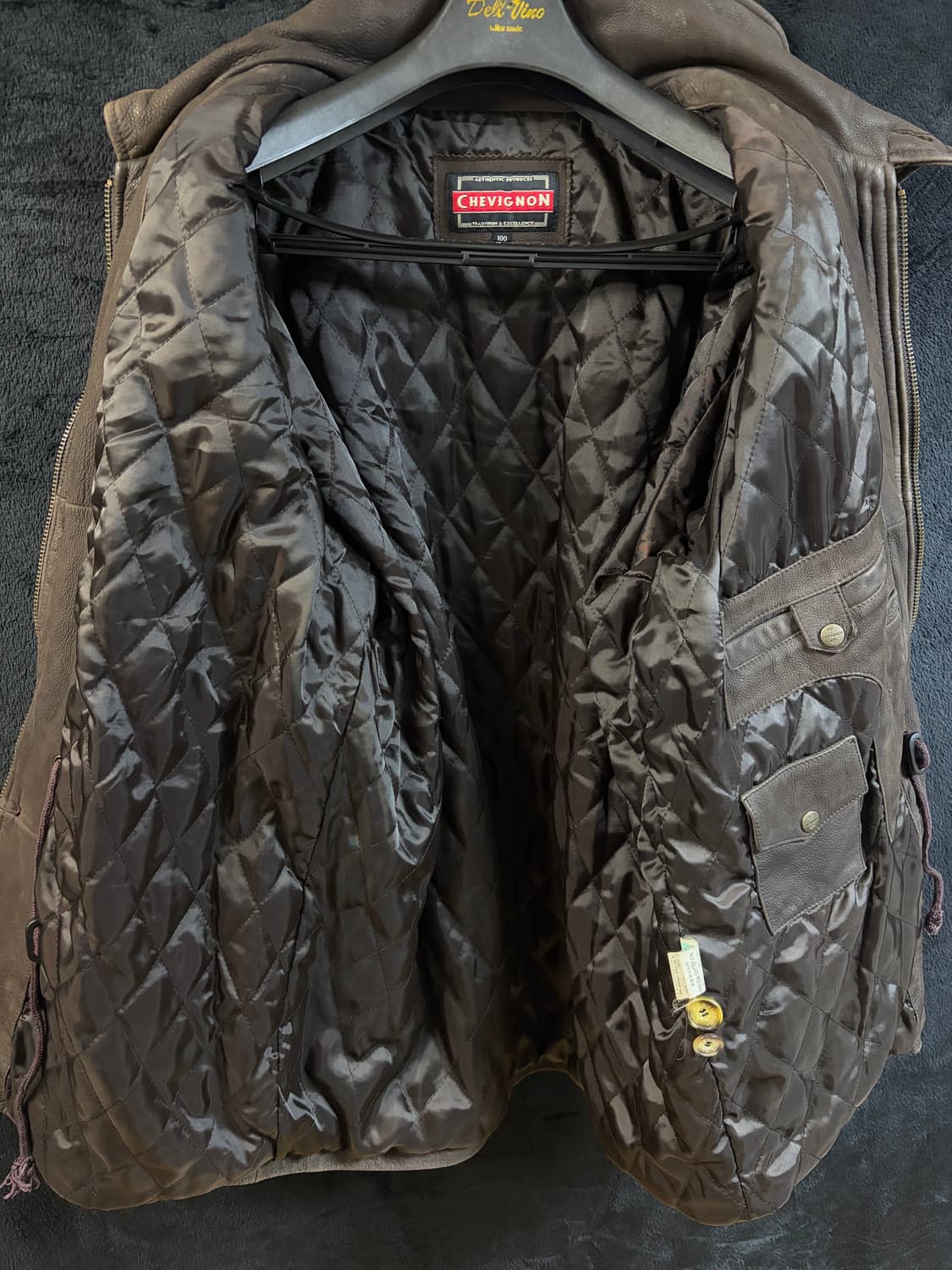 쉐비뇽 CHEVIGNON 소가죽 레더 자켓 (퀼팅 라이닝) XXL 상품이미지3