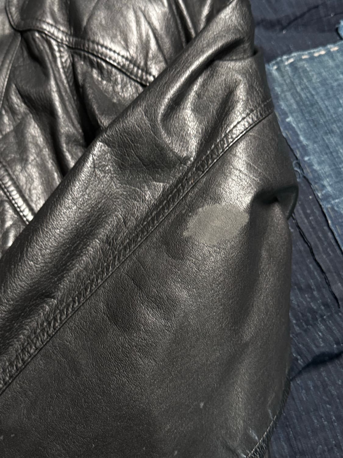 빈티지 레더 봄버자켓 100-105 상품이미지5