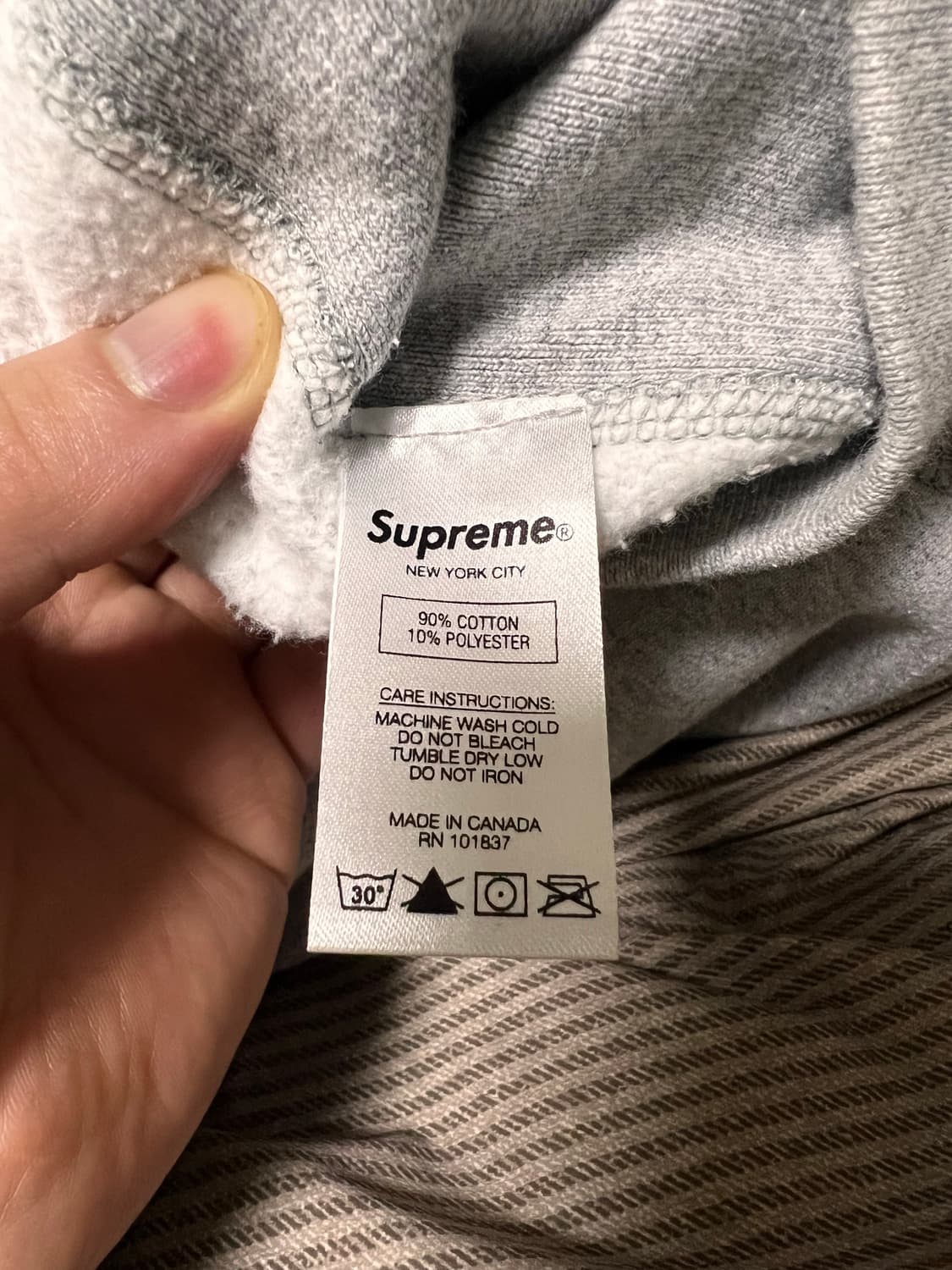 [L] 슈프림 반다나 박스로고 후드 그레이 상품이미지7