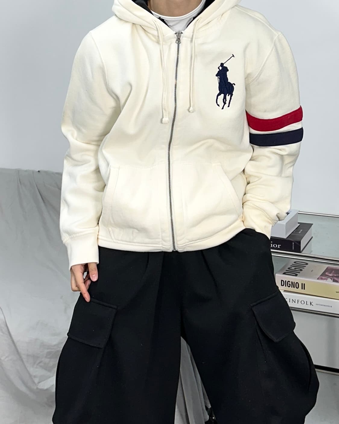 폴로 랄프로렌 빅포니 써멀 후드집업 L 상품이미지2