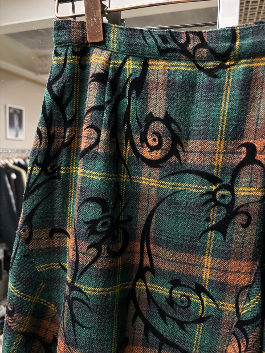 Ba-tsu 트라이벌 체크 스커트 상품이미지3