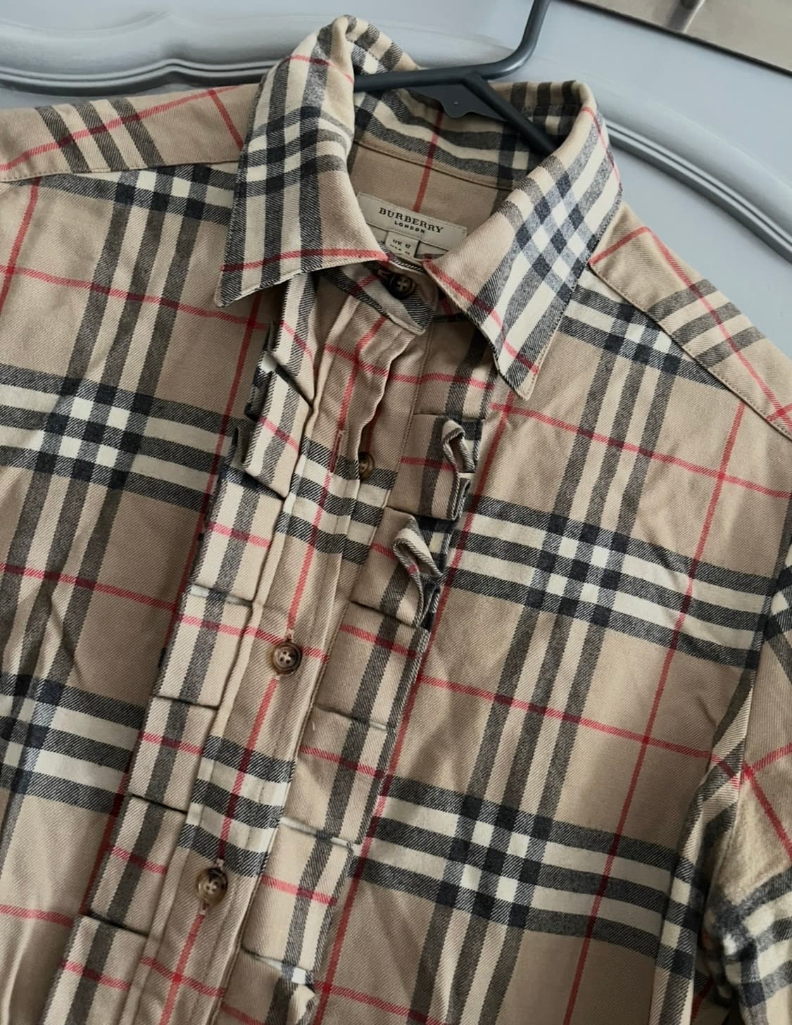 버버리 키즈 프릴 셔츠 UK12 성인44-55가능 상품이미지2