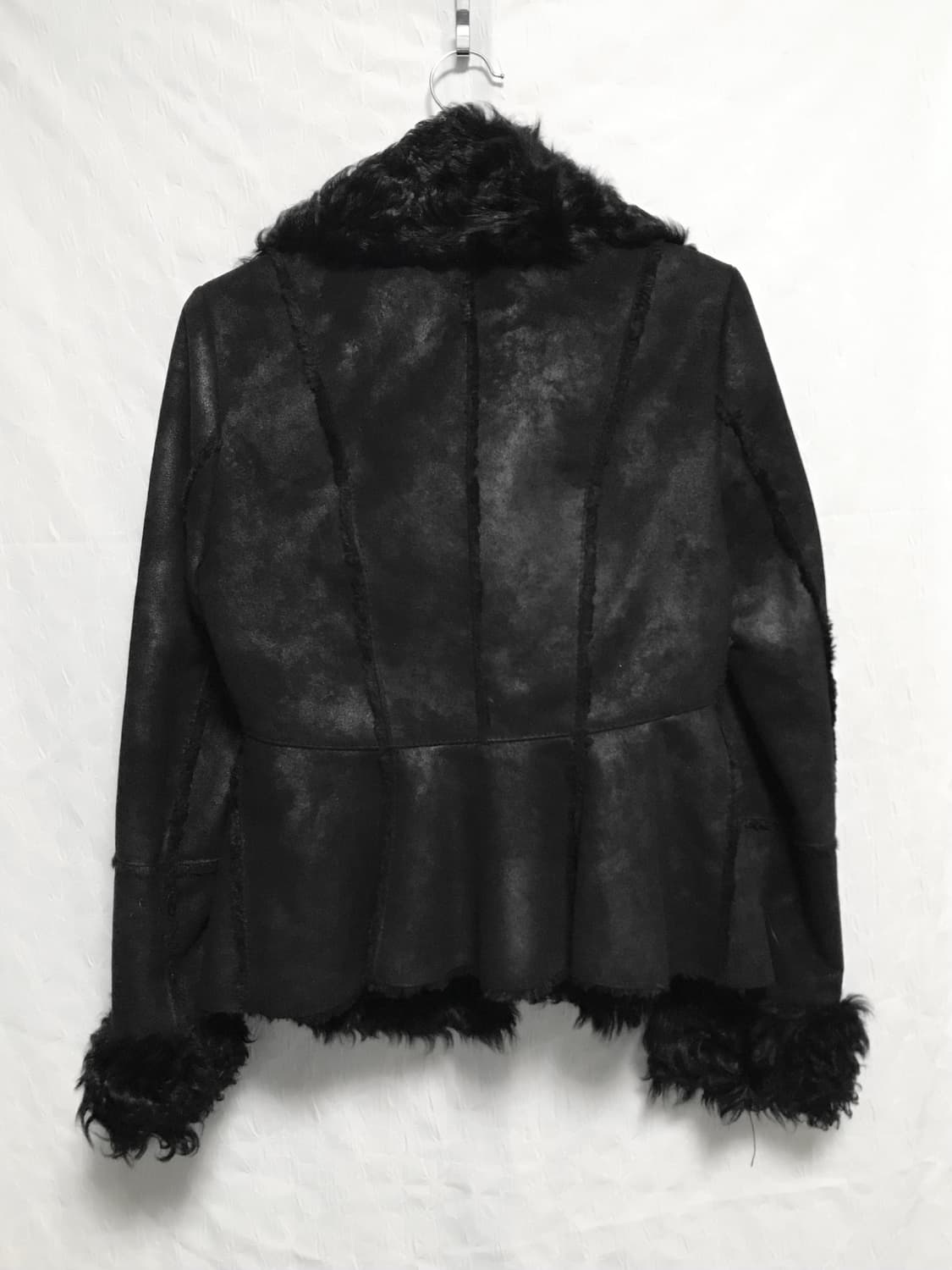 택포•빈티지 사선 지퍼 양털 무스탕 퍼자켓 상품이미지7