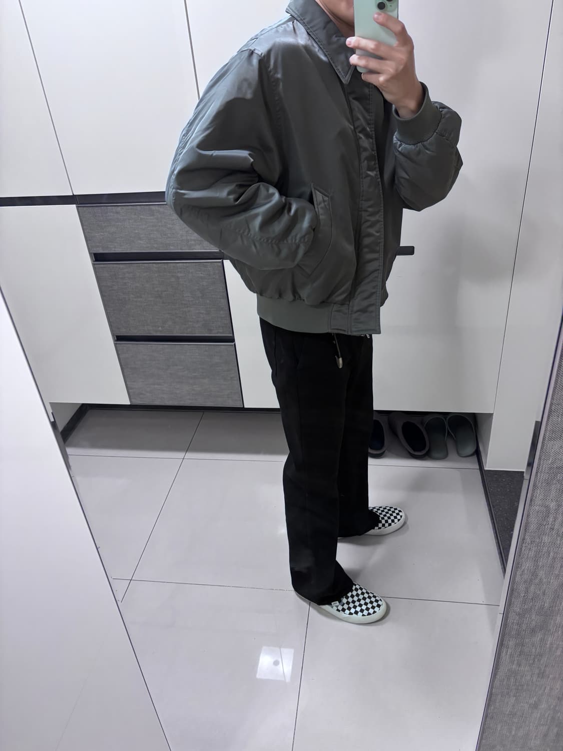 100 L TNGT 타우젠트 나일론 차콜 카라 블루종 상품이미지5